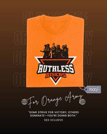 Unisex "Ruthless Risers" Orange Army Classic T-Shirt