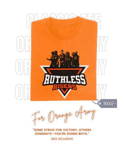 Unisex "Ruthless Risers" Orange Army Classic T-Shirt