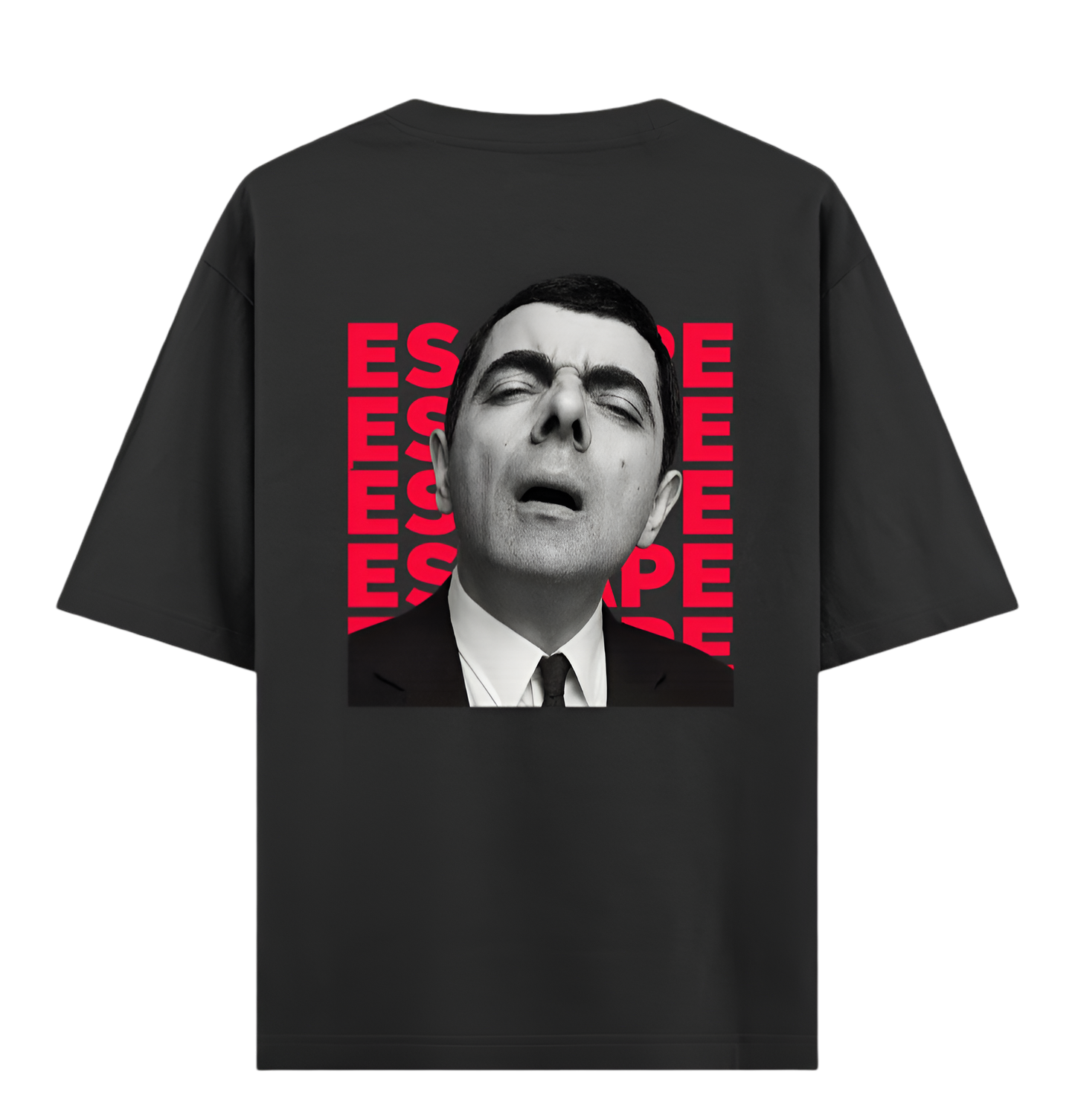 Escape – Unisex Oversized Tee Featuring Mr. Bean Graphic