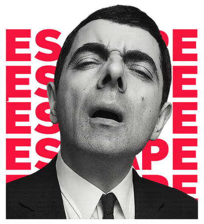 Escape – Unisex Oversized Tee Featuring Mr. Bean Graphic