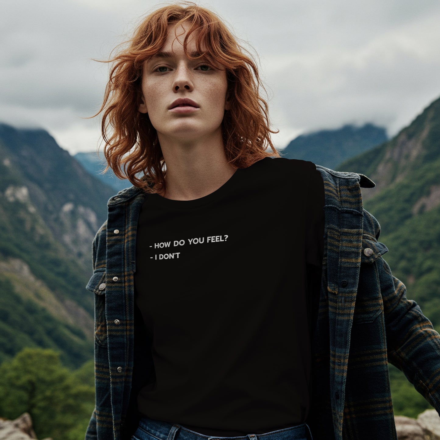 How Do You Feel? I Don’t – Unisex Oversized Black Tee