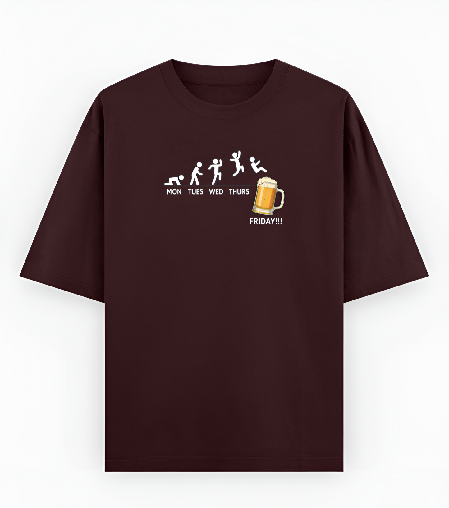“Friday Escape” – Unisex Oversized Beer Lover Tee